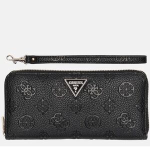 GUESS Black Embossed Wristlet Clutch NWT